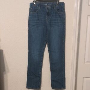 Place Women's Blue Denim Straight Leg High Rise Jeans. Size 18